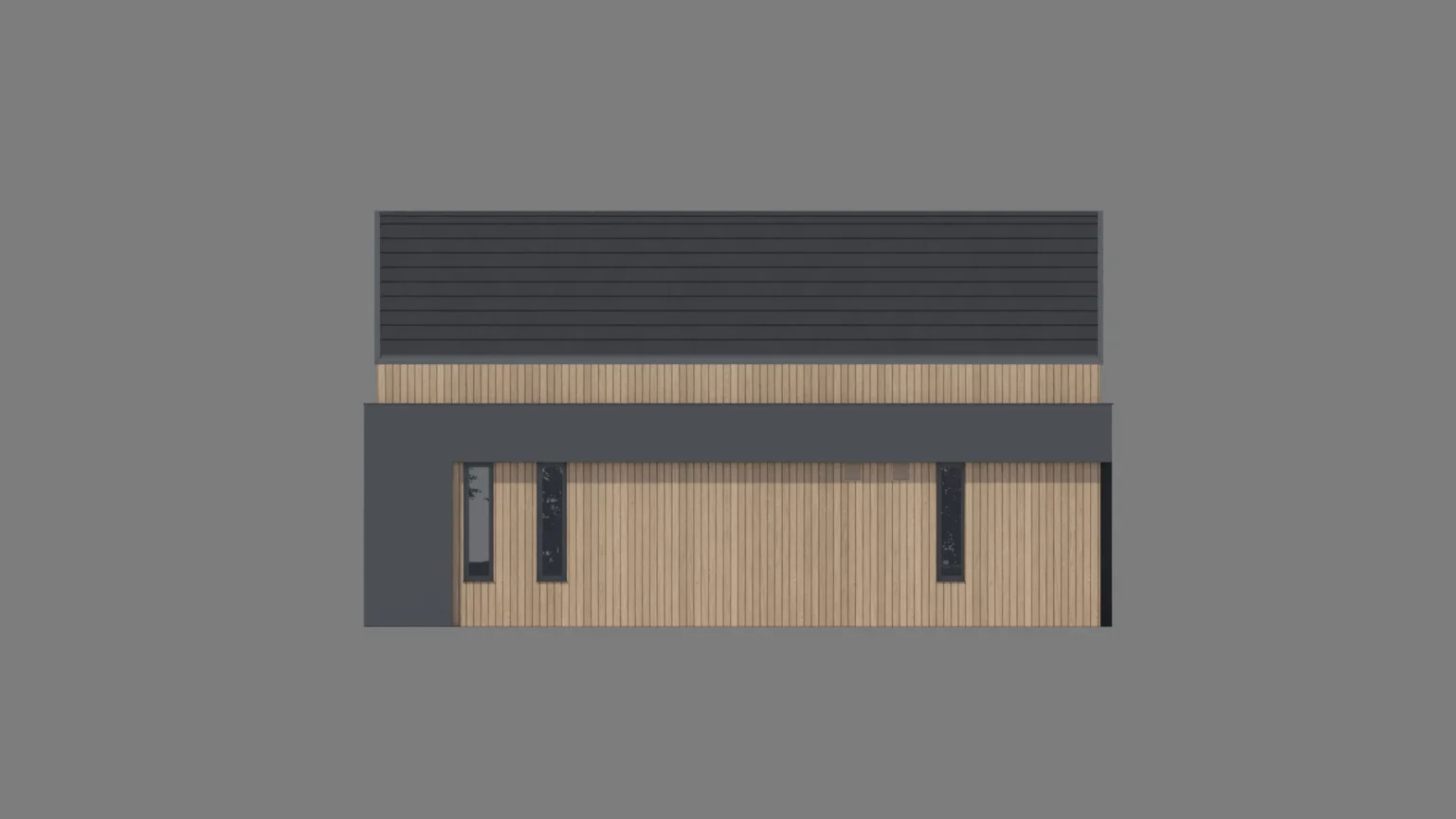 Elewacja boczna projekt garażu Modern House Garage G 08