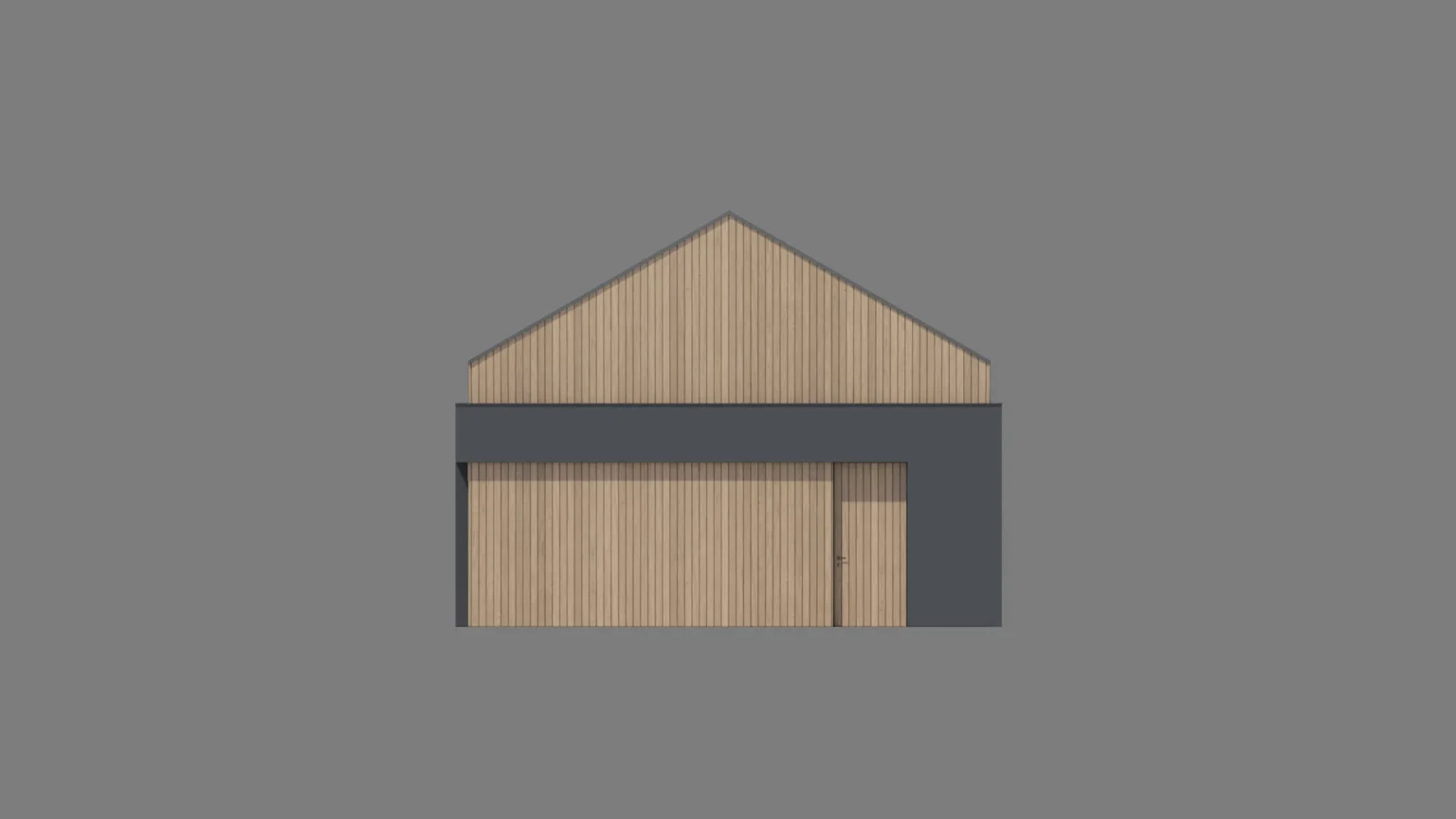 Elewacja tylna projekt garażu Modern House Garage G 08