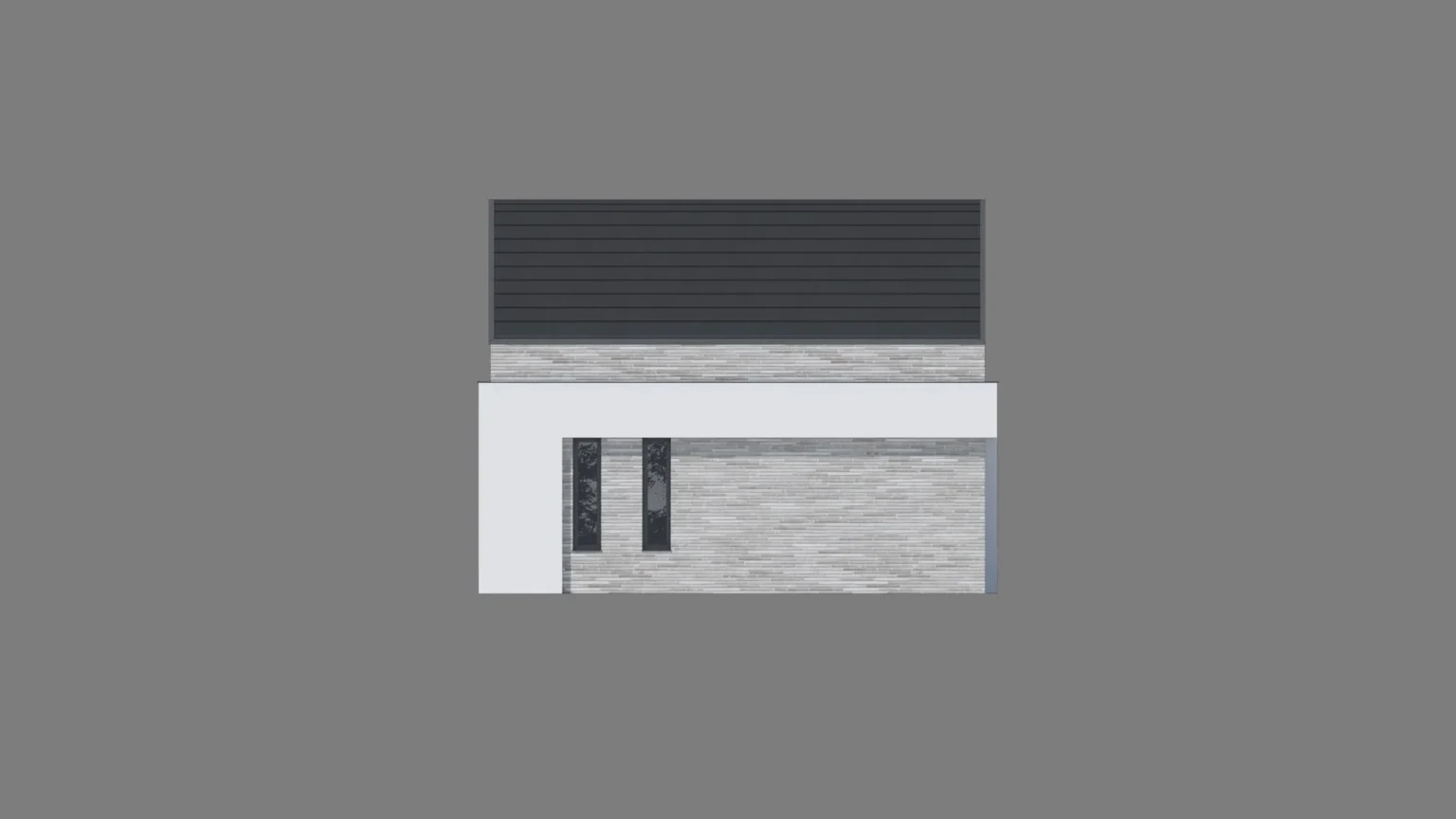 Elewacja boczna garaż Modern House Garage G 05