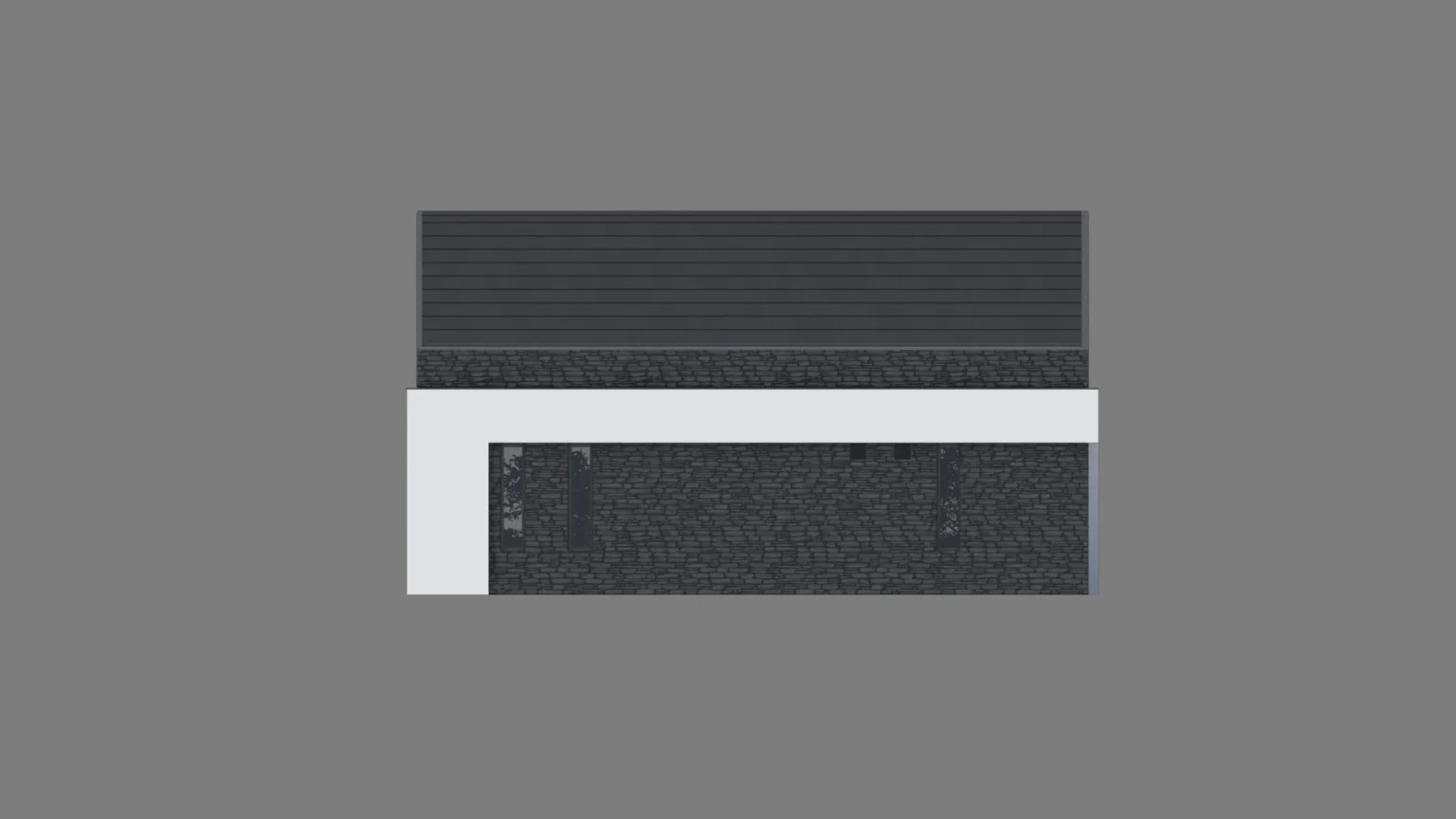 Elewacja boczna garażu projekt Modern House Garage G 06