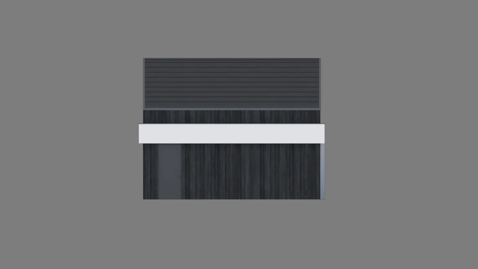 Elewacja boczna garażu w desce planowej projekt garażu Modern House Garage G 07