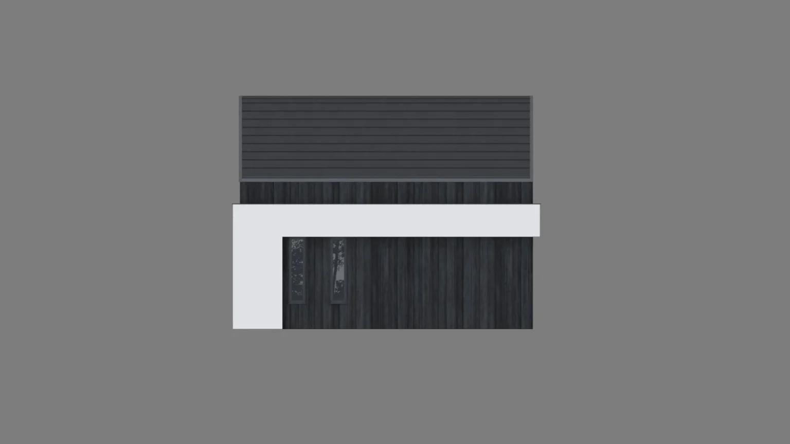 Elewacja boczna projekt garażu Modern House Garage G 07