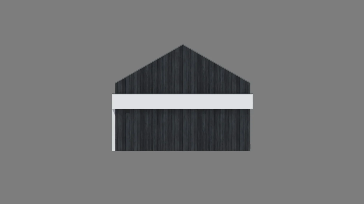 Elewacja tylna budynku w desce palonej projekt garażu Modern House Garage G 07