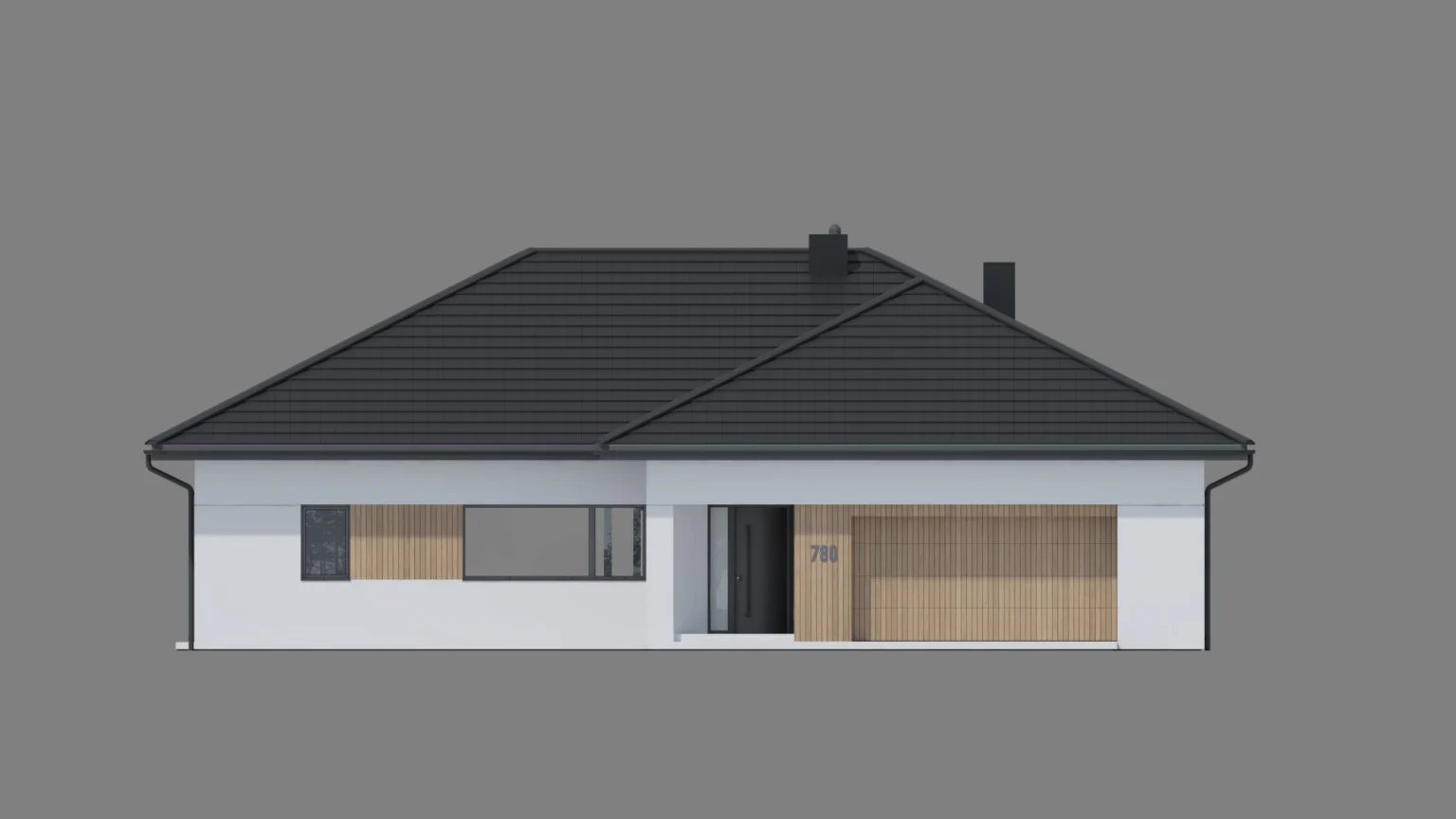 Elewacja frontowa projekt Modern House NewHouse 780