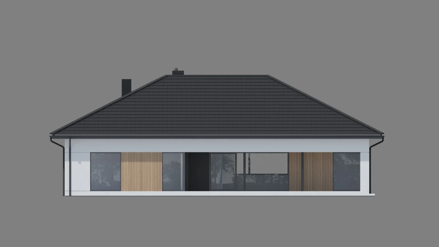 Elewacja ogrodowa projekt Modern House NewHouse 780