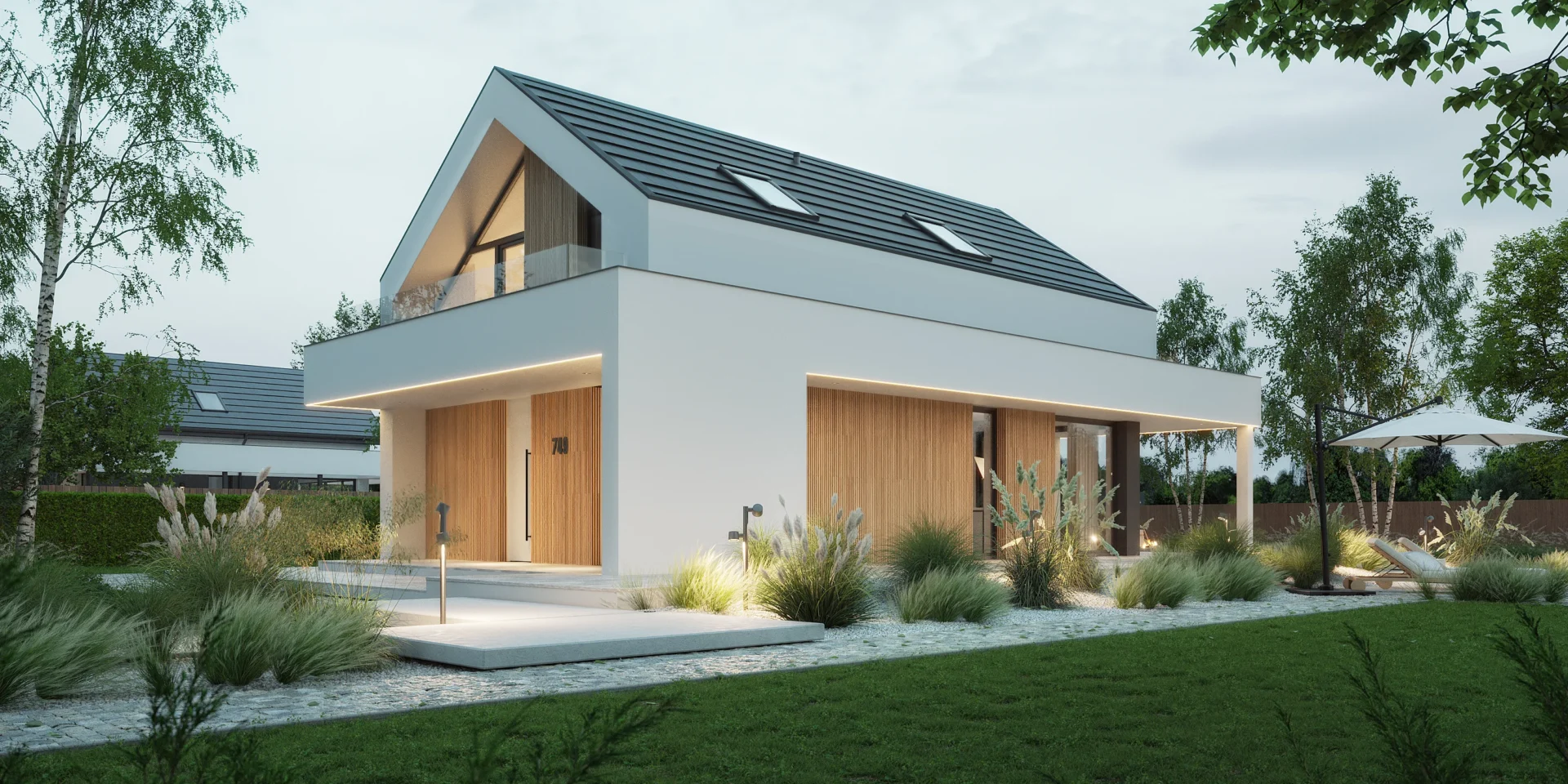 NewHouse 749 projekt domu do 100 metrów w stylu nowoczesnej stodoły