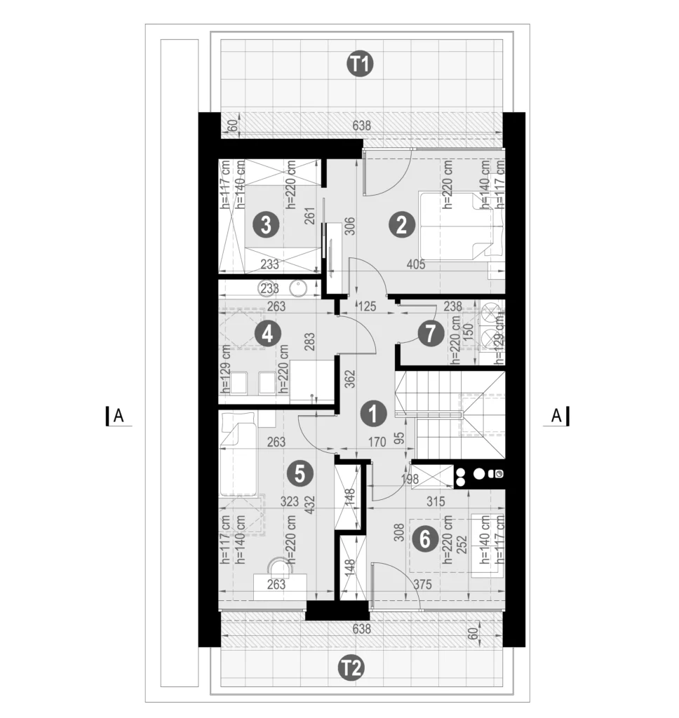 Rzut poddasza domu Modern House NewHouse 749