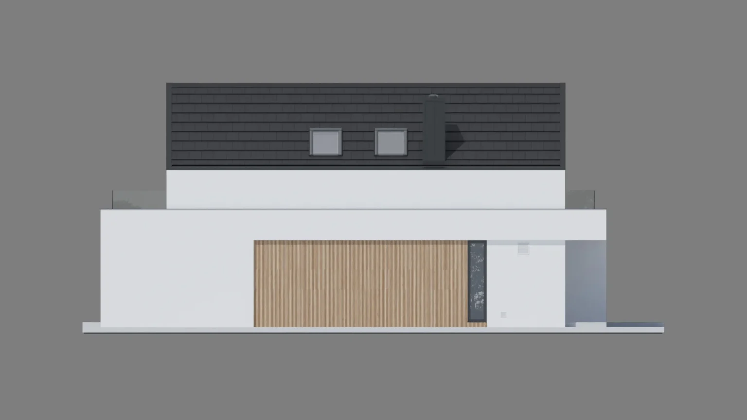 Elewacja boczna projekt domu Modern House NewHouse 749