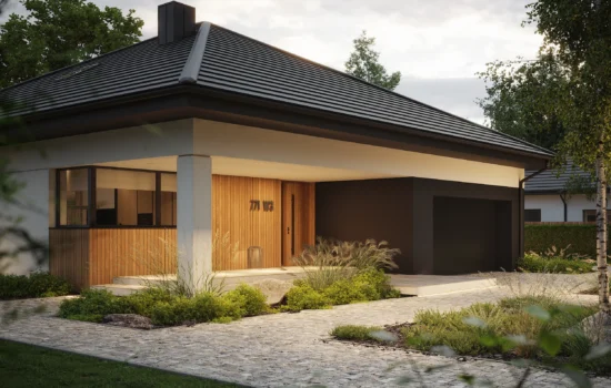 16 Modern House NewHouse 771 w3 parterowy dom dla czteroosobowej rodziny