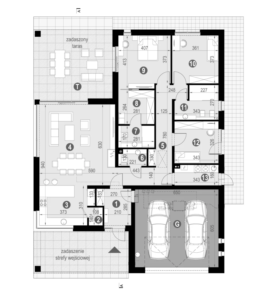 Układ funkcjonalny projekt NewHouse 771 w2