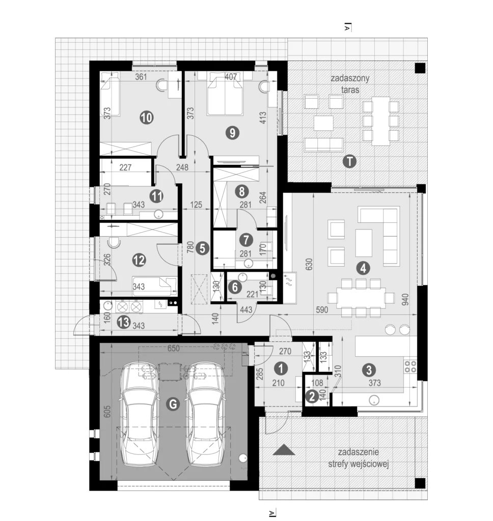 Projekt NewHouse 771 w2 rzut parteru
