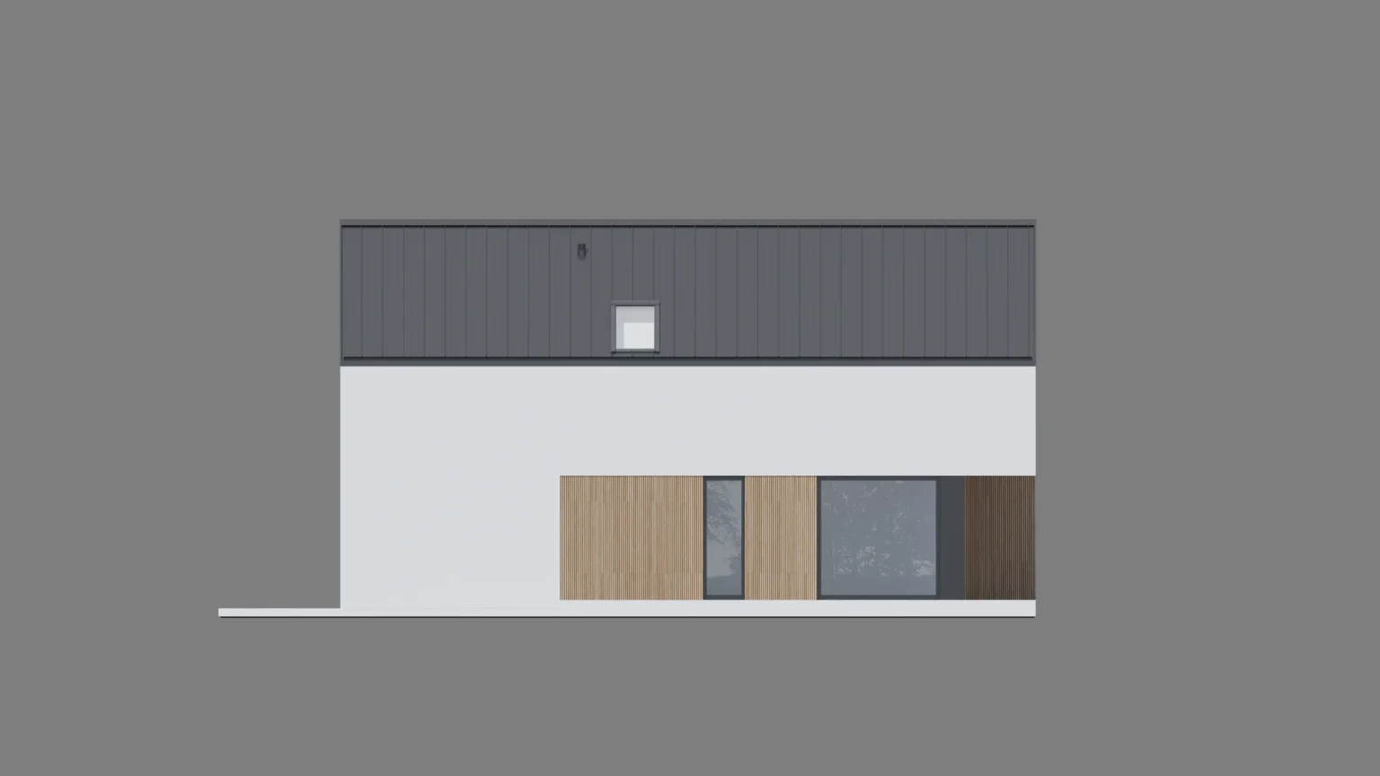 Elewacja boczna projekt NewHouse 754 w1