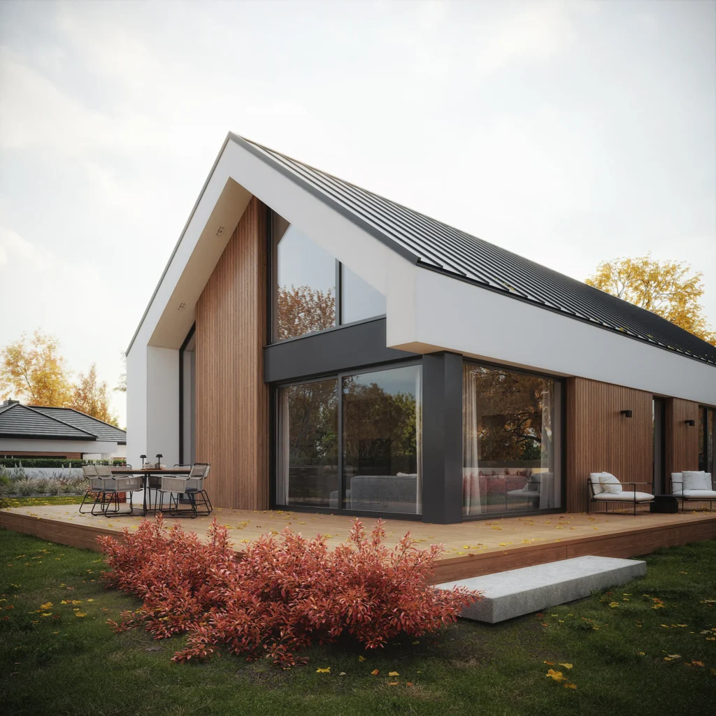 Projekty domów parterowych do 150 m² - 10 propozycji MODERN HOUSE 14 14 NewHouse 730 w2 Modern House nowoczesny projekt parterowki na waska dzialke