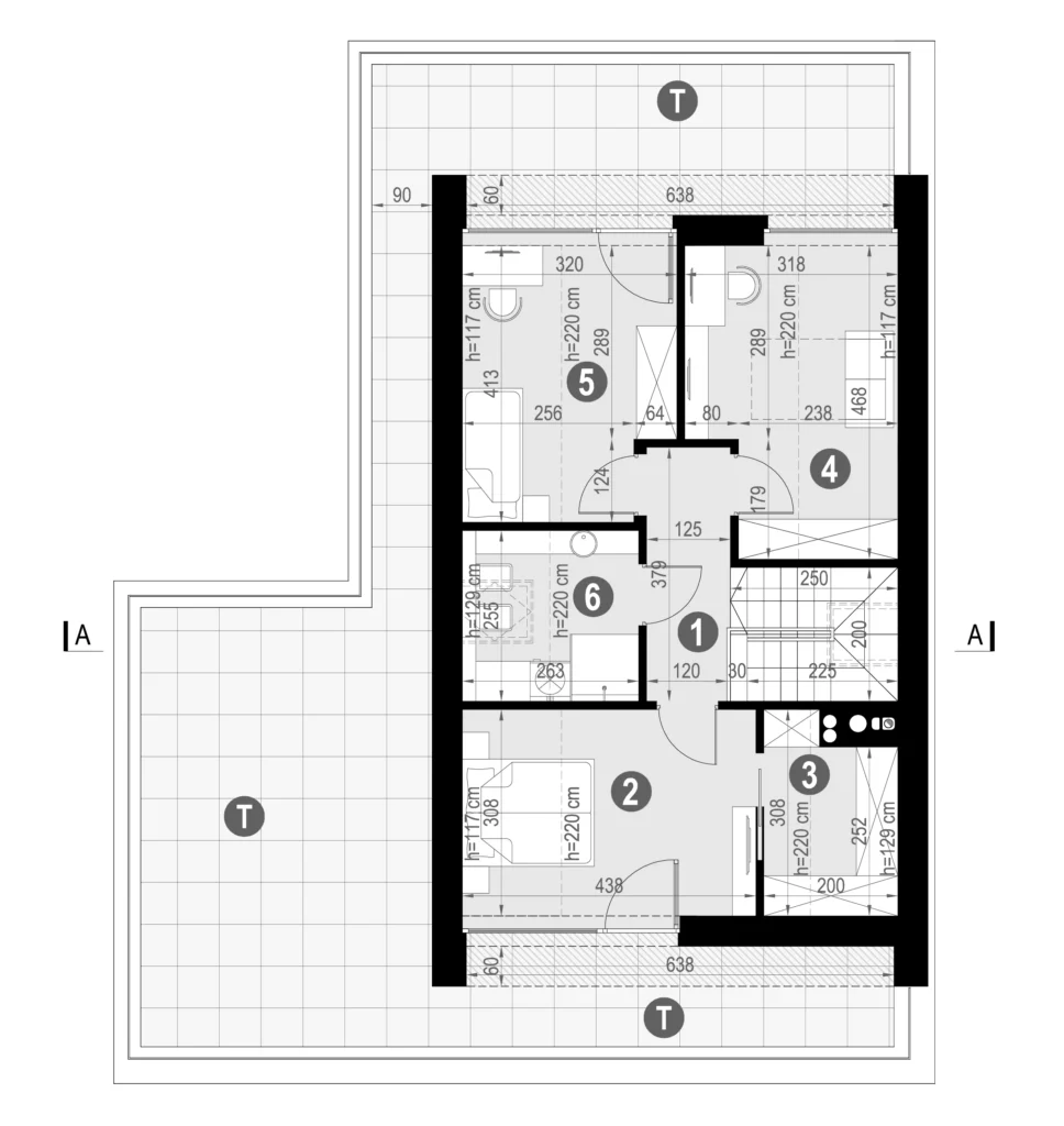 Poddasze - rzut pomieszczeń projekt NewHouse 749 w1 G1