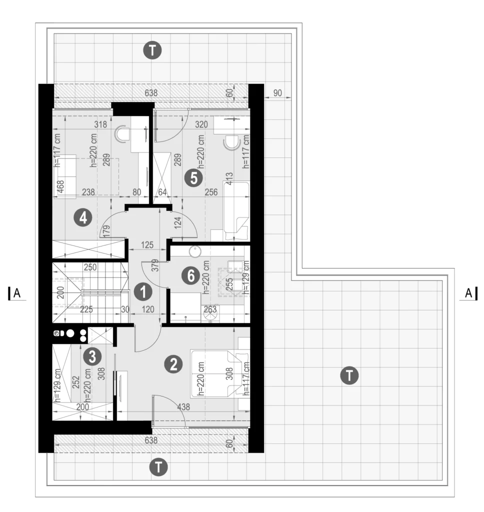 Rzut pomieszczeń poddasza projekt NewHouse 749 w1 G2