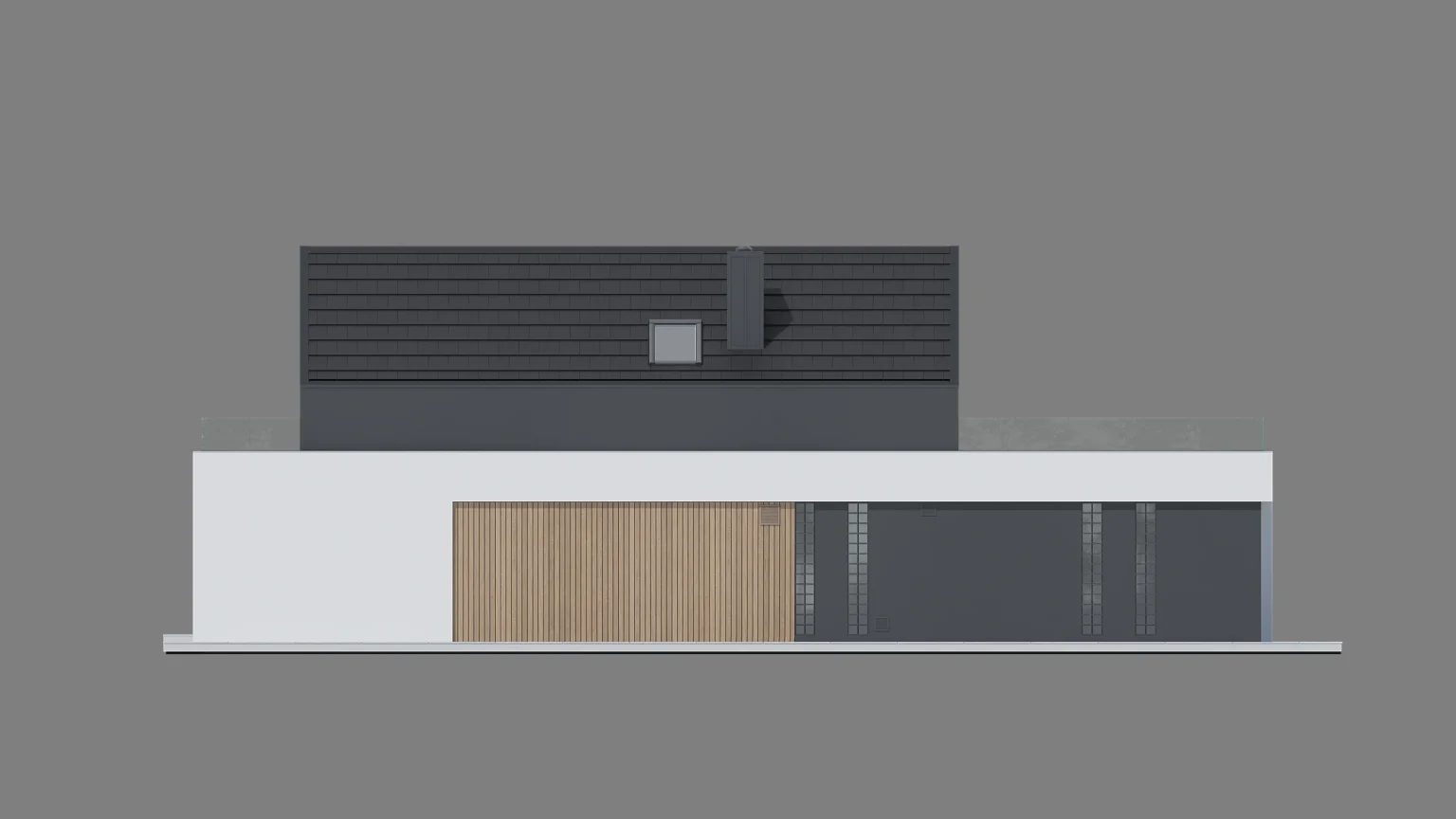 Widok od boku projekt NewHouse 753 G2 w1 Modern House