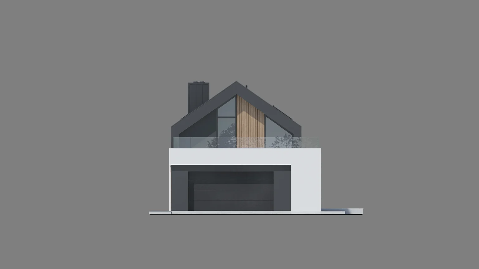 Elewacja frontowa projekt NewHouse 753 G2 w1 Modern House