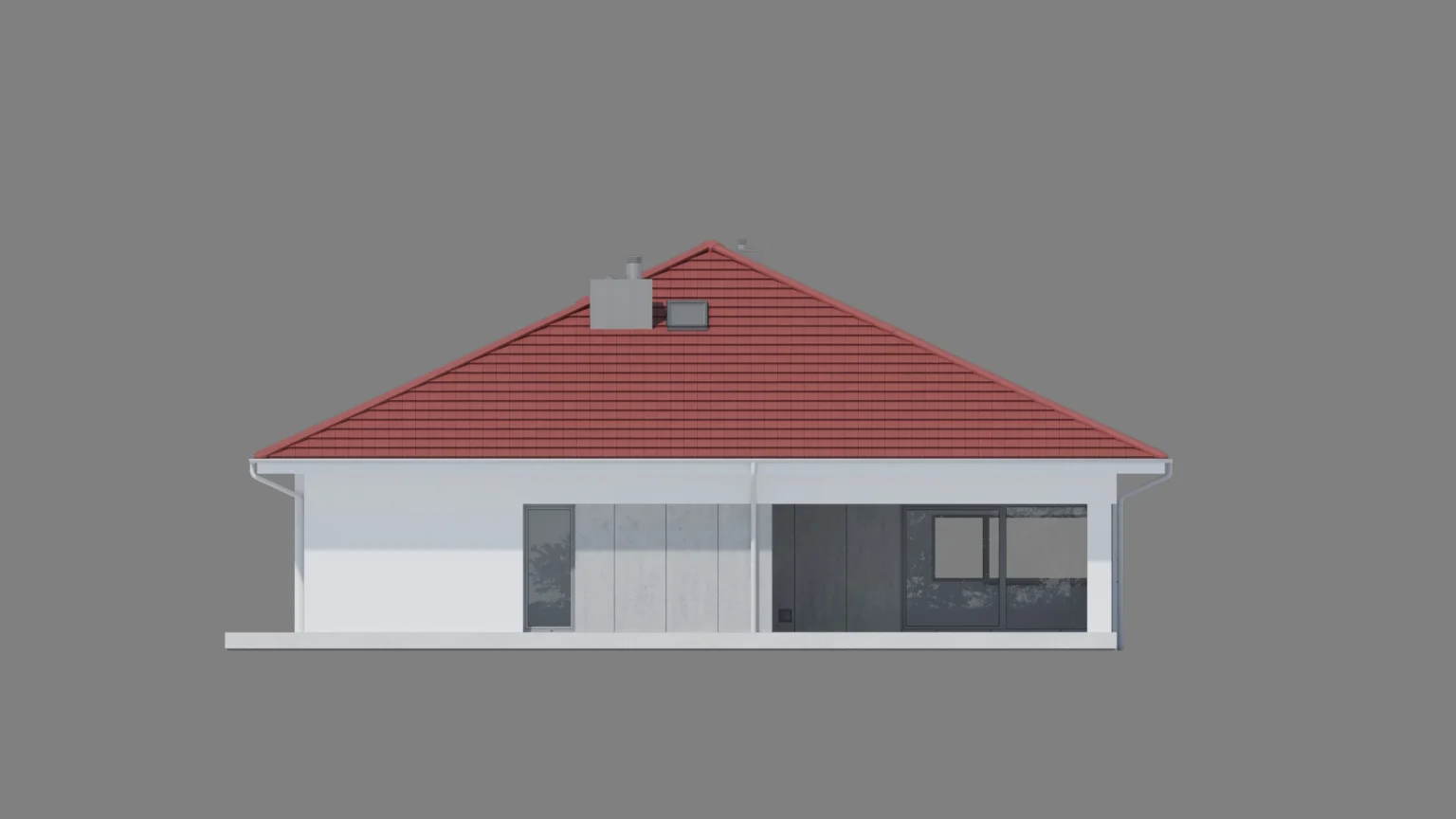 Elewacja ogrodowa projekt NewHouse 767 red