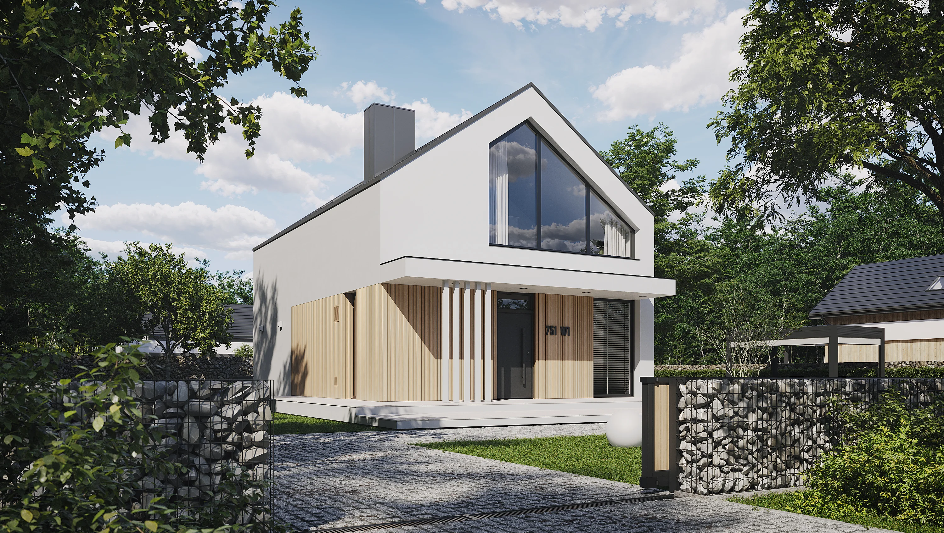 04 Projekt domu taniego w budowie Modern House 751 w1