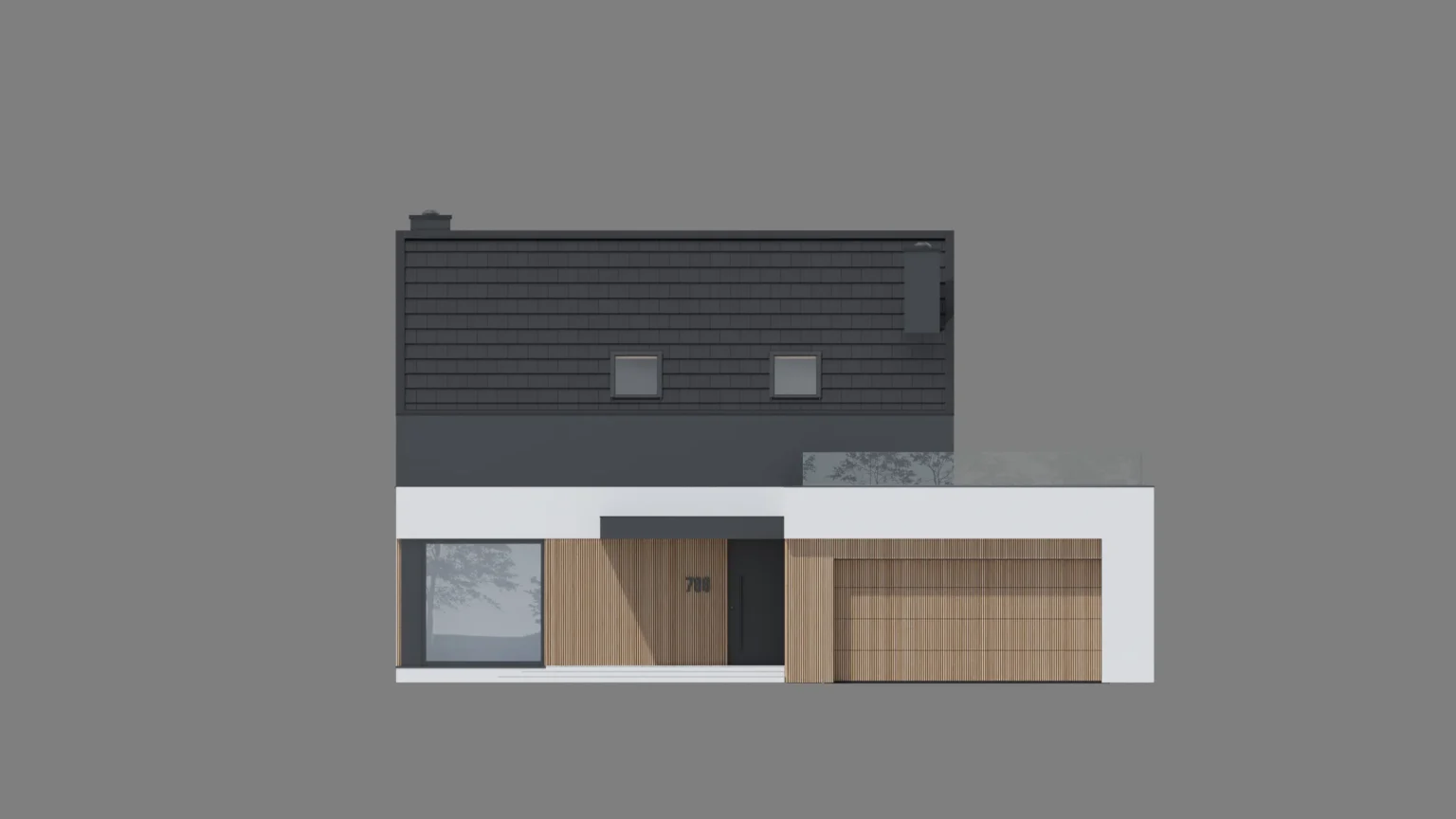 Elewacja frontowa projekt domu NewHouse 786