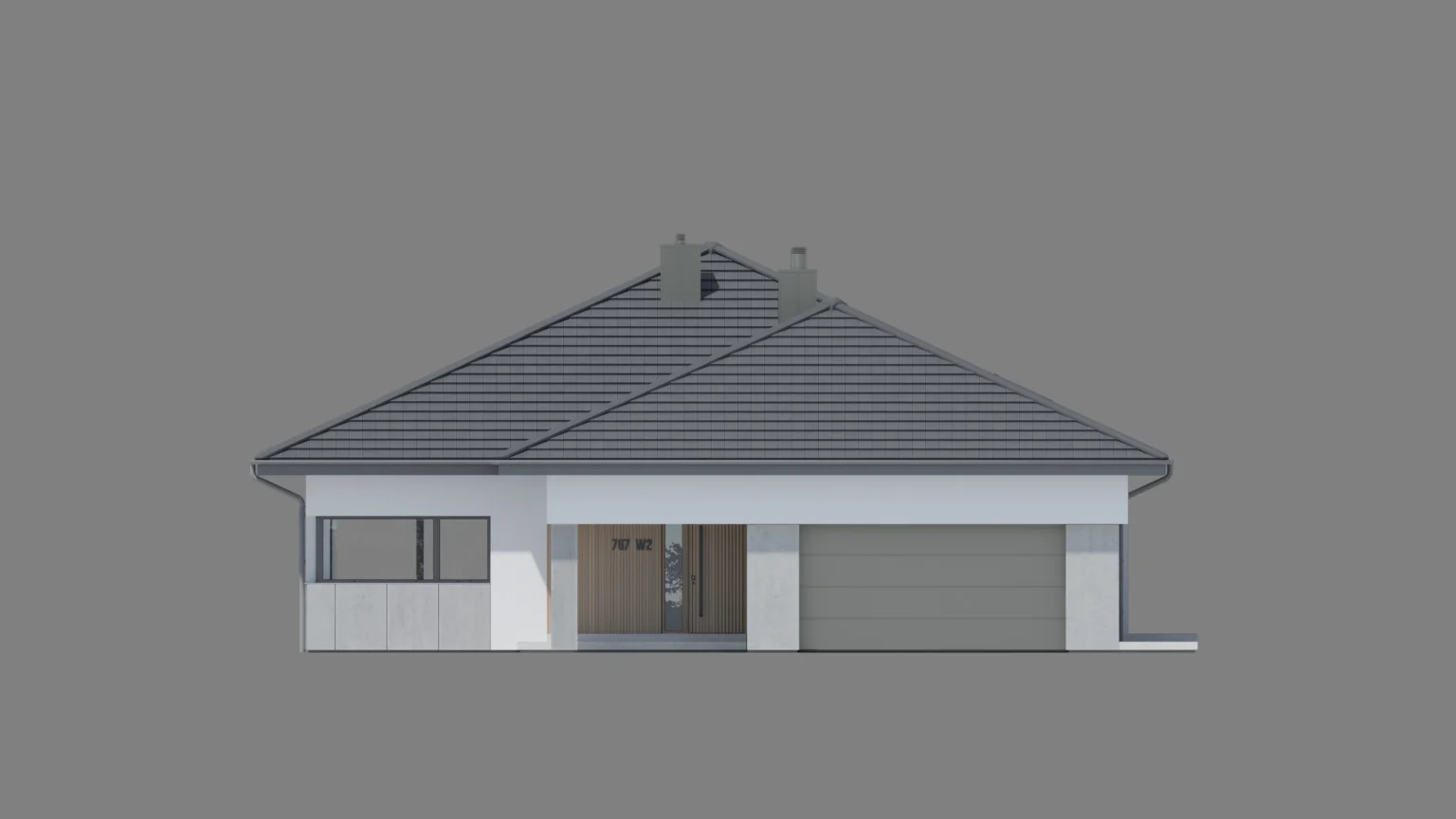Elewacja frontowa projekt NewHouse 767 w2