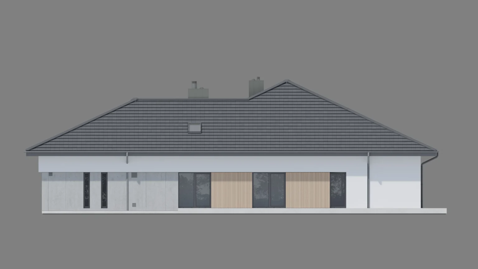 Elewacja boczna projekt NewHouse 767 w2