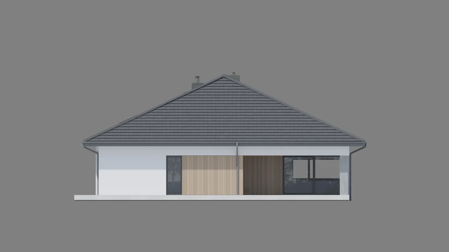 Elewacja ogrodowa projekt domu NewHouse 767 w2